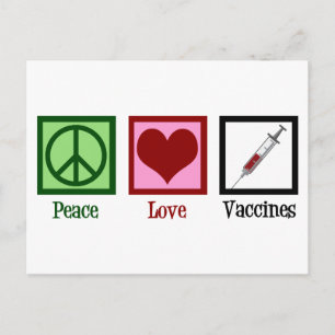 Peace Love Vaccins Briefkaart