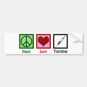 Peace Love Vaccins Bumpersticker