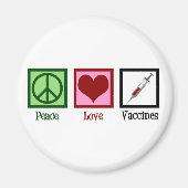 Peace Love Vaccins Magneet (Voorkant)
