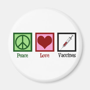 Peace Love Vaccins Magneet
