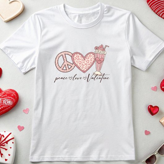 Peace Love Valentijn T-shirt