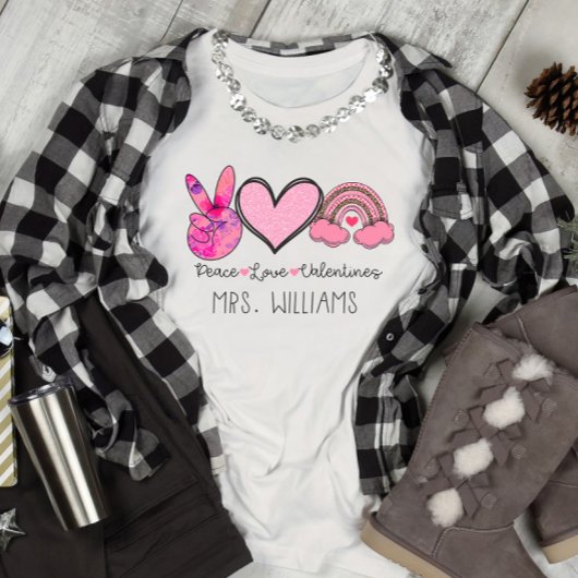 Peace Love Valentijns - Aangepast T-shirt