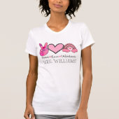 Peace Love Valentijns - Aangepast T-shirt (Voorkant)
