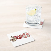 Peace Love Valentijns | VALENTIJNSDAG Kartonnen Onderzetters (Insitu)