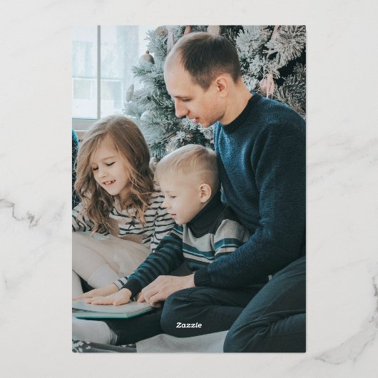 Peace & Love  Van Christmas Vakantiefoto Folie Feestdagenkaart (Achterkant)