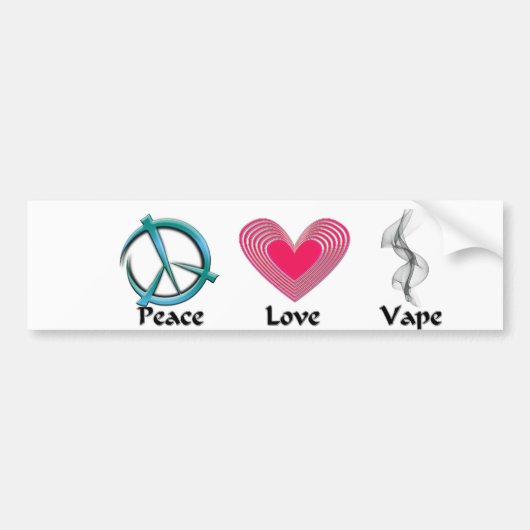 Peace Love Vape Sticker (Voorkant)