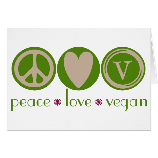 Peace Love Vegan (Voorkant Horizontaal)