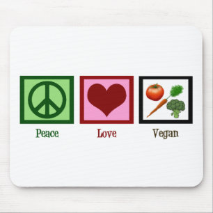 Peace Love Vegan Muismat