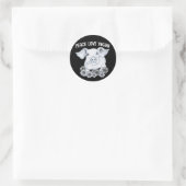 Peace Love Vegan Pig Sticker (Tas)