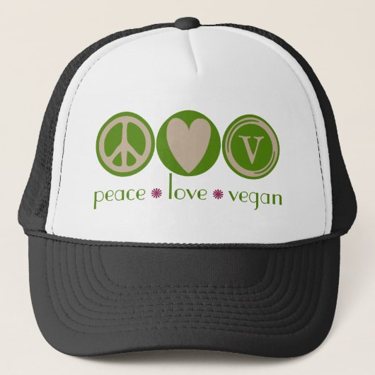 Peace Love Vegan Trucker Pet (Voorkant)