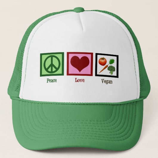 Peace Love Vegan Trucker Pet (Voorkant)