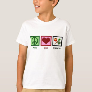 Peace Love Vegetarian Kinderen T-shirt