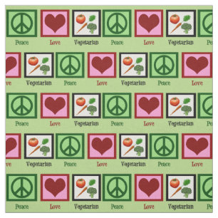 Peace Love Vegetarian Stof