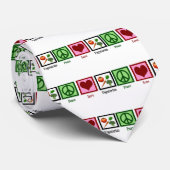 Peace Love Vegetarian Stropdas (Opgerold)