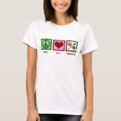Peace Love Vegetarian T-shirt (Voorkant)