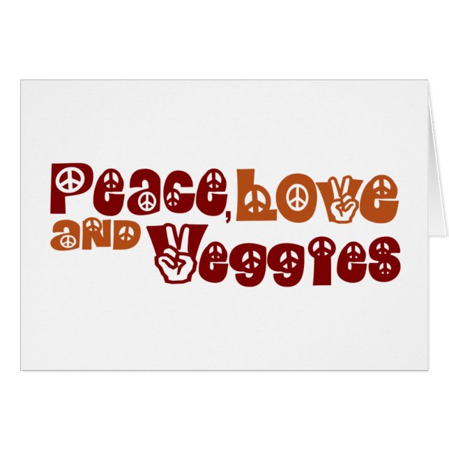 Peace Love Veggies (Voorkant Horizontaal)