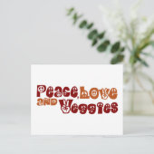 Peace Love Veggies Briefkaart (Staand voorkant)