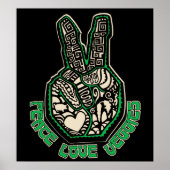 Peace Love Veggies Poster (Voorkant)