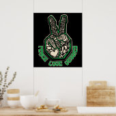 Peace Love Veggies Poster (Keuken)