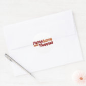 Peace Love Veggies Ronde Sticker (Envelop)