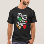 Peace Love Veggies T-shirt (Voorkant)