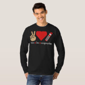 Peace Love Venipuncture Blood Phlebotomist Phlebot T-shirt (Voorkant volledig)