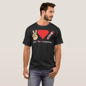 Peace Love Venipuncture Blood Phlebotomist Phlebot T-shirt (Voorkant volledig)