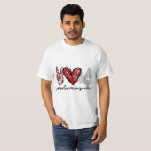 Peace Love Venipuncture Funny Phlebotomy Technicia T-shirt (Voorkant volledig)
