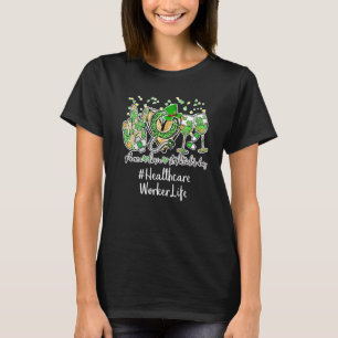 Peace Love verpleegster St Patrick Day 2022 Health T-shirt