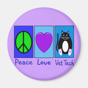 Peace Love Vet Tech Magneet