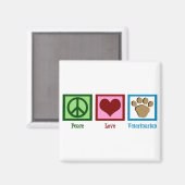 Peace Love Veterinarian Magneet (Voorkant / Achterkant)