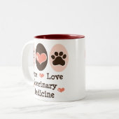 Peace Love Veterinary Medicine Mok (Voorkant links)