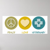 Peace Love Veterinary Poster (Voorkant)