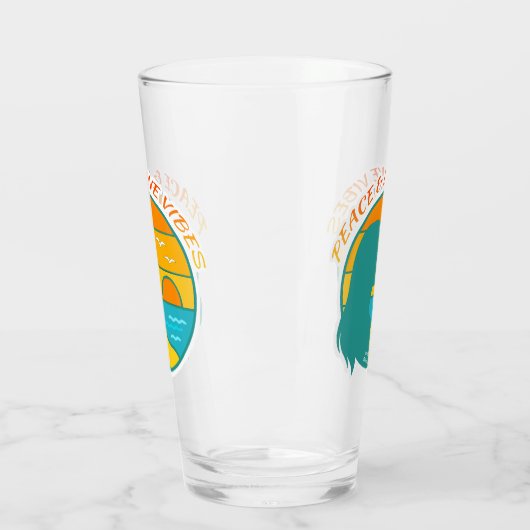 Peace & Love Vibes Glas (Links)