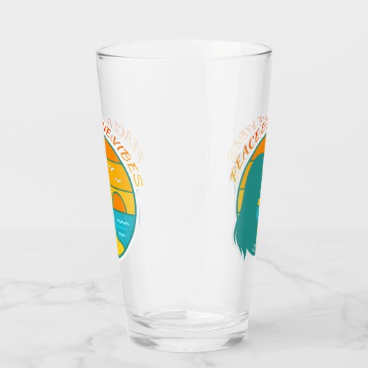 Peace & Love Vibes Glas (Rechts)