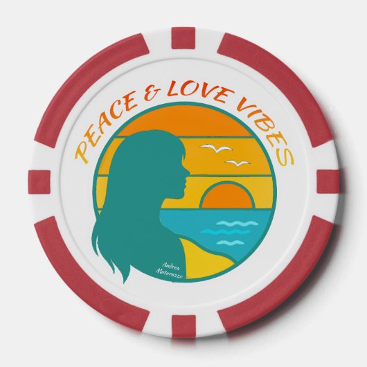 Peace & Love Vibes Poker Chips (Voorkant)