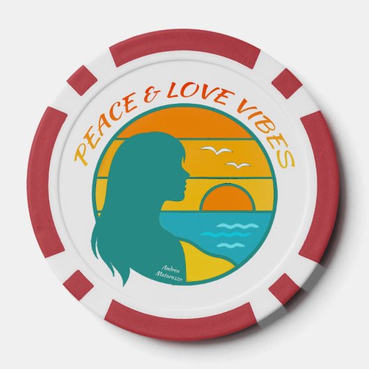 Peace & Love Vibes Poker Chips (Achterkant)