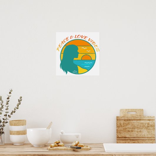 Peace & Love Vibes Poster (Keuken)