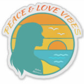 Peace & Love Vibes Sticker (Voorkant)