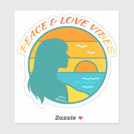Peace & Love Vibes Sticker (Vel)