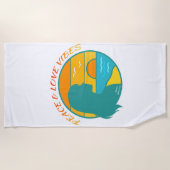 Peace & Love Vibes Strandlaken (Voorkant)