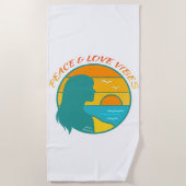 Peace & Love Vibes Strandlaken (Voorkant)