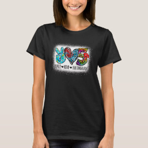 Peace Love vijfde graad Terug naar schoolteam 5e G T-shirt
