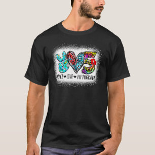 Peace Love vijfde graad Terug naar schoolteam 5e G T-shirt