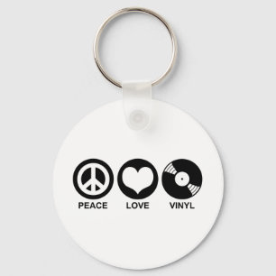 Peace Love Vinyl Sleutelhanger