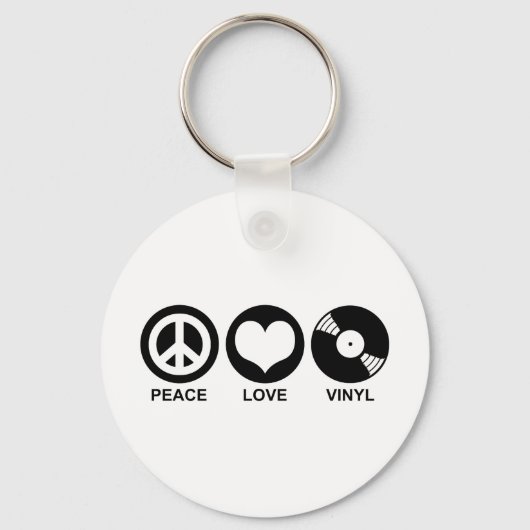 Peace Love Vinyl Sleutelhanger (Voorkant)