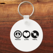 Peace Love Vinyl Sleutelhanger (Voorkant)
