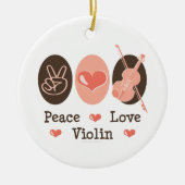 Peace Love Violin Ornament (Voorkant)