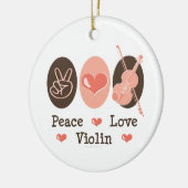 Peace Love Violin Ornament (Links)