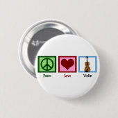 Peace Love Violin Ronde Button 5,7 Cm (Voorkant /achterkant)